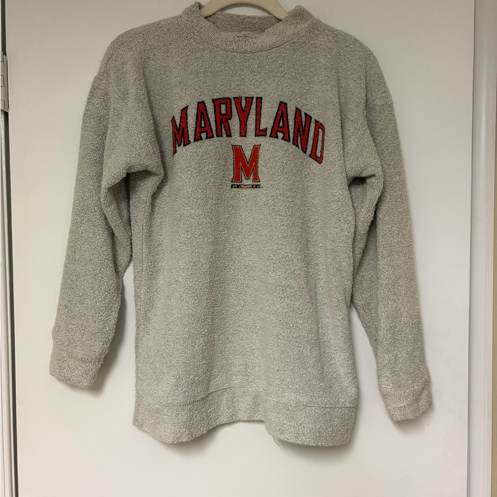 Woolly Threads Gray University of Maryland Crewneck S